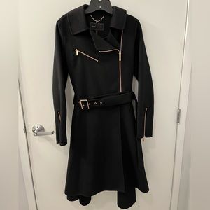 BCBG MaxaZria Black Peblum “Ryan” Coat